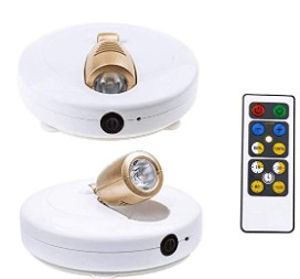 2 pack led puck spotlight with remote