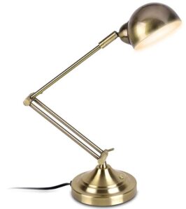 brass table lamp with swing arm for living room
