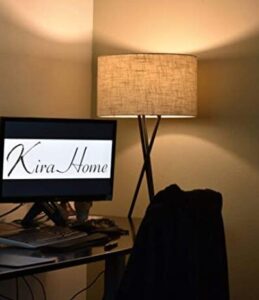Kira Home bronze tripod floor lamp