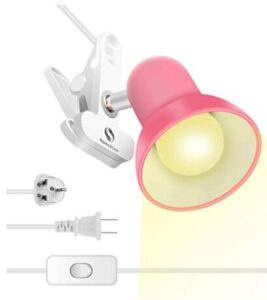 small pink clip on desk lamp
