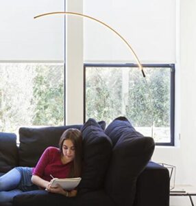 Brightech arc floor reading lamp for king-sized bed
