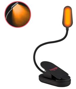 Hooga clip on book light with warm light for reading at night