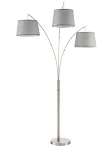 Kira Home modern floor lamp with 3 lamp head and arc arm