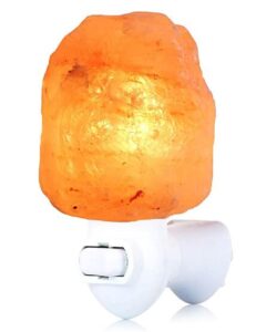 modern plug in night light made of himalayan salt rock