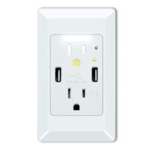 wall outlet with built in night light