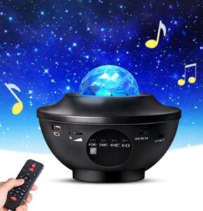 moon projection night light with remote control