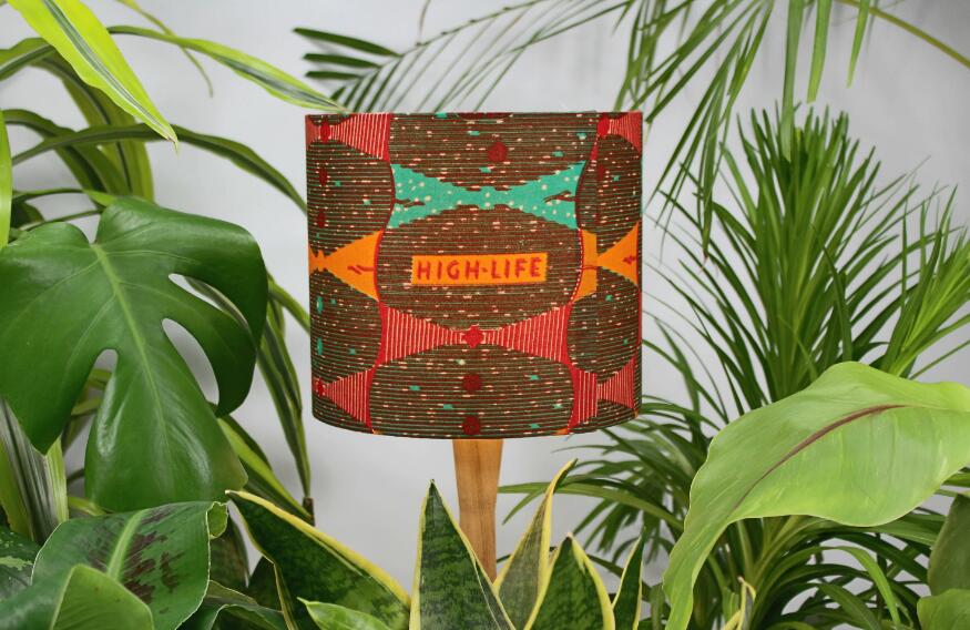 Boldly Patterned Music Lamps
