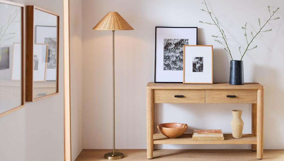 wicker lamp for modern living room