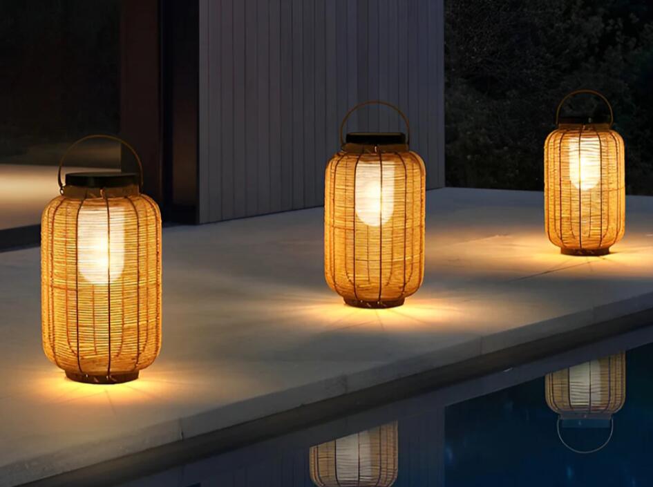 outdoor wicker lamps