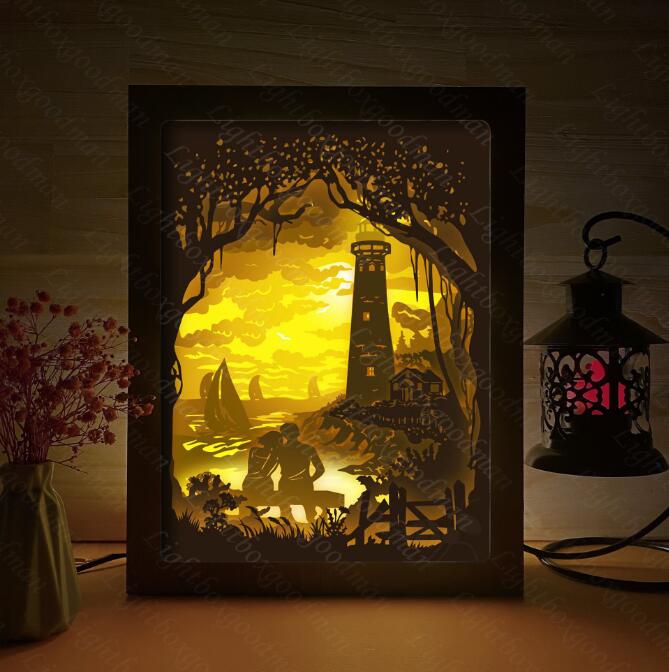 how to use nature lamp for shadow box
