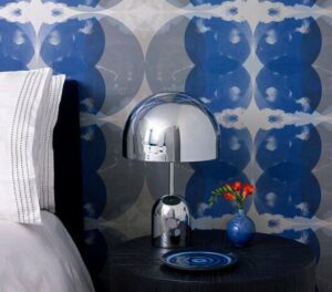 silver lamp for futuristic room design