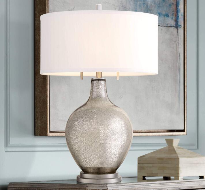 white lampshade table lamp for living room