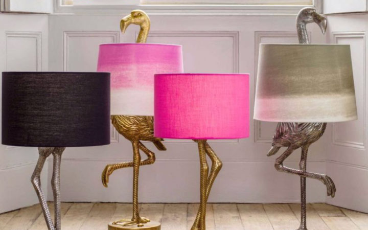 materials used on eclectic lamp designs